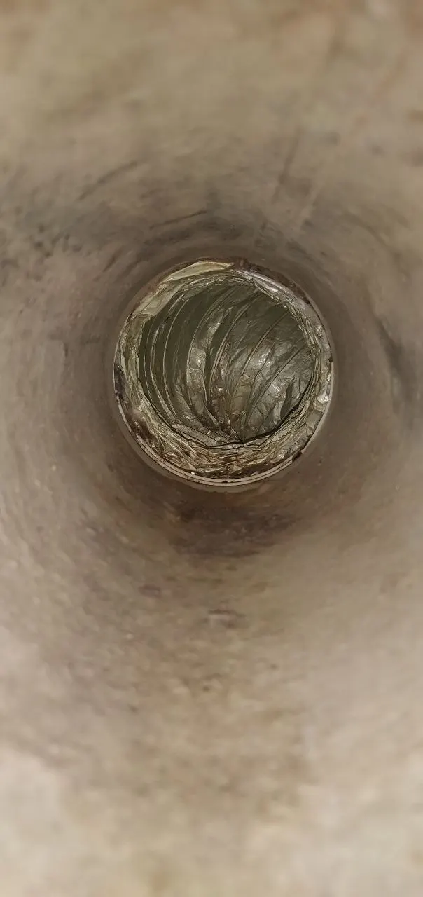 Dryer vent run cleared